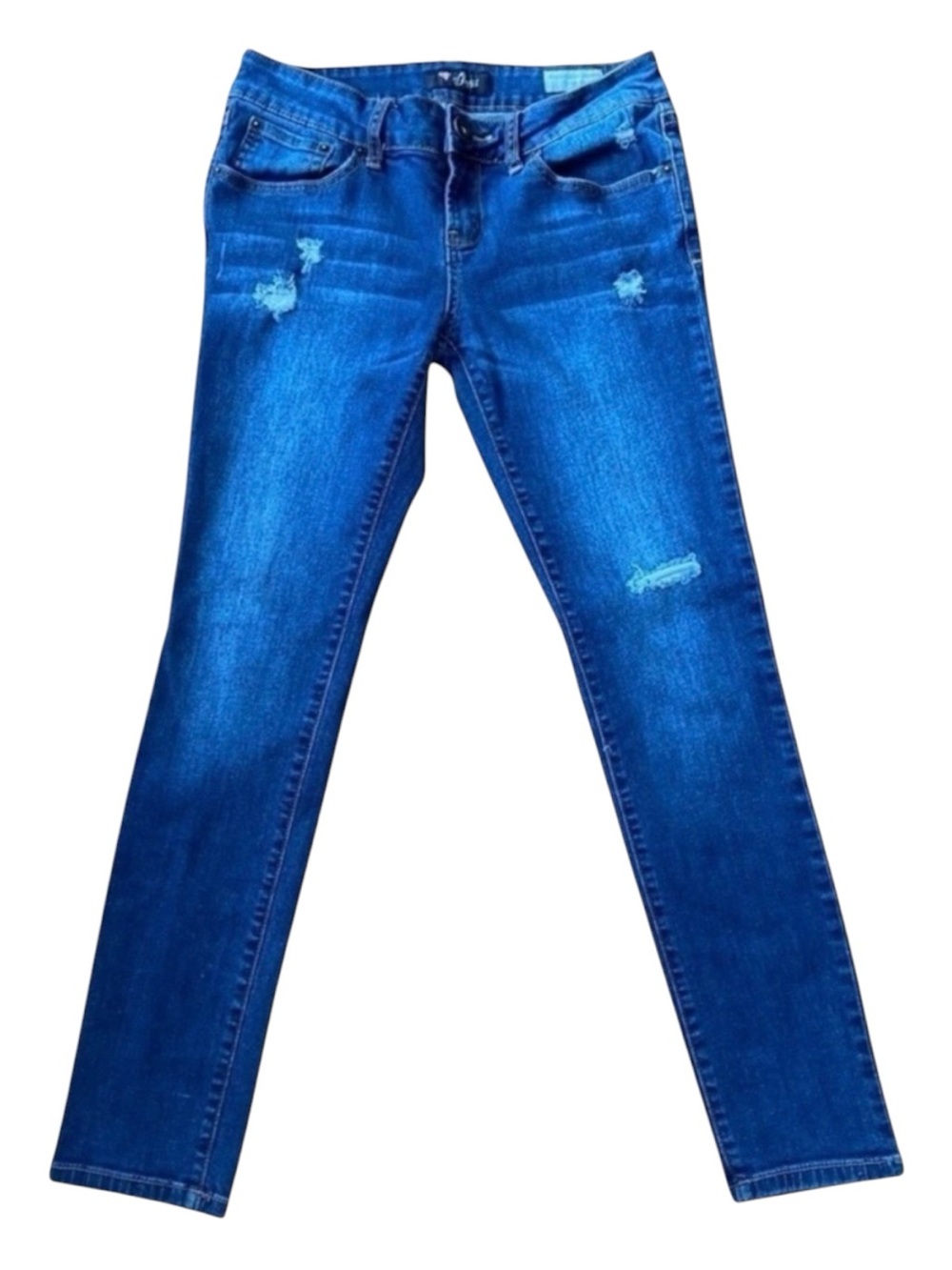 GUESS medium rise jeans Sarah fit skinny distressed ripped in 28 blue st…